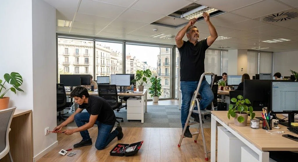 Oficina reformada y preparada para su uso