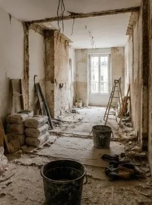 Vivienda en proceso de reforma integral
